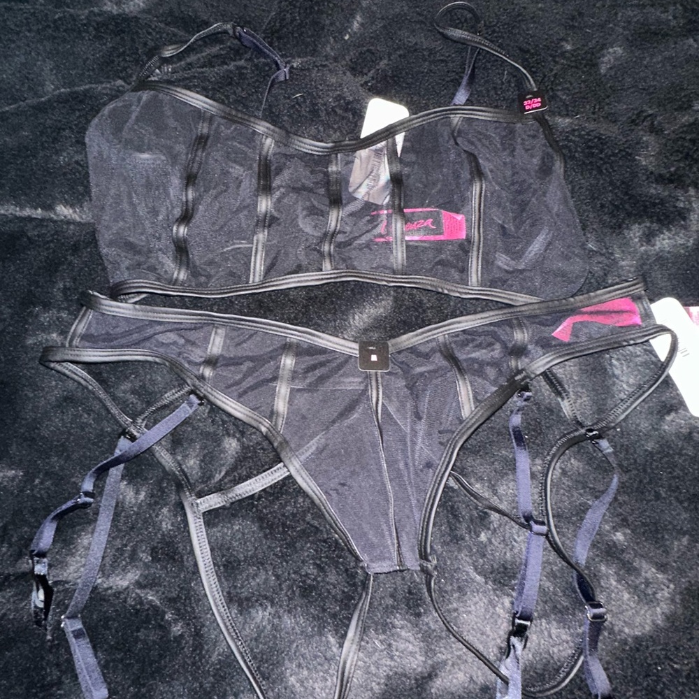 Black Mesh lingerie Set